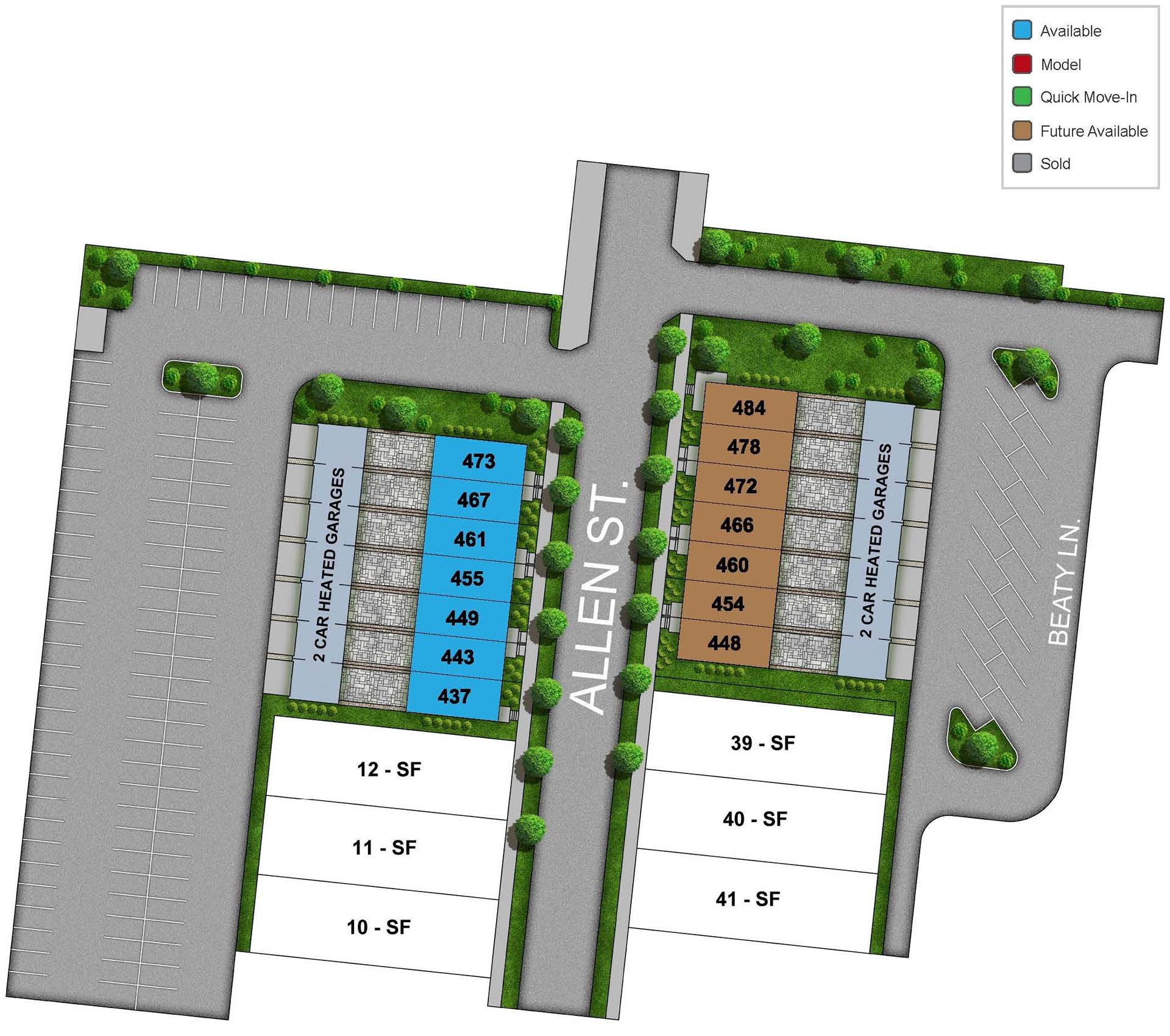 The Townes at Union Village site map
